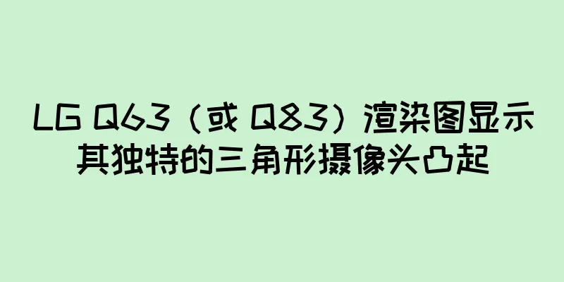 LG Q63（或 Q83）渲染图显示其独特的三角形摄像头凸起