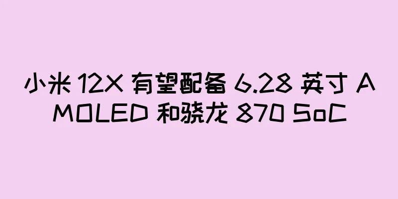 小米 12X 有望配备 6.28 英寸 AMOLED 和骁龙 870 SoC
