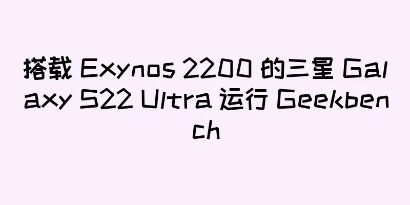 搭载 Exynos 2200 的三星 Galaxy S22 Ultra 运行 Geekbench