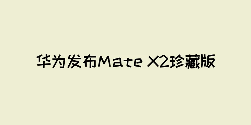 华为发布Mate X2珍藏版