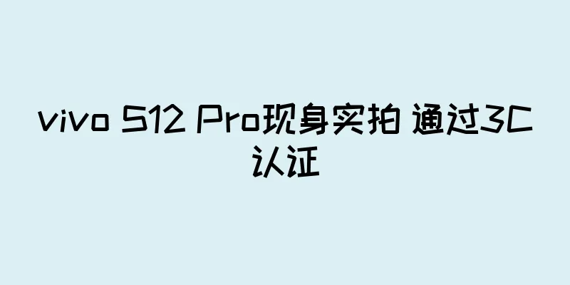 vivo S12 Pro现身实拍 通过3C认证