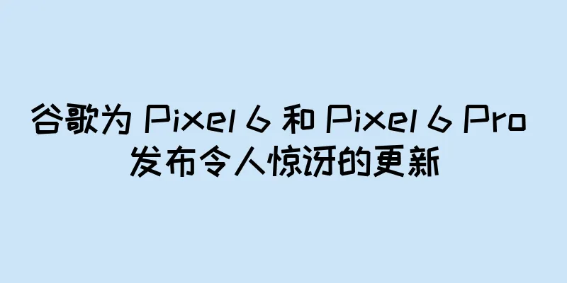 谷歌为 Pixel 6 和 Pixel 6 Pro 发布令人惊讶的更新