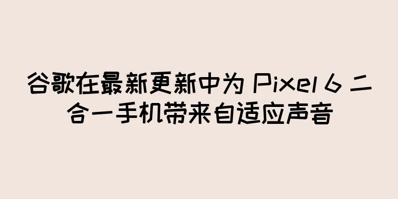谷歌在最新更新中为 Pixel 6 二合一手机带来自适应声音