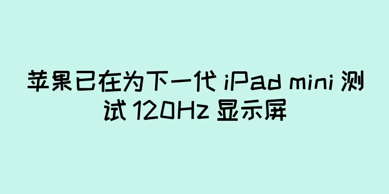 苹果已在为下一代 iPad mini 测试 120Hz 显示屏