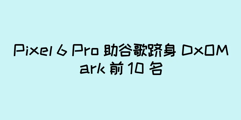 Pixel 6 Pro 助谷歌跻身 DxOMark 前 10 名