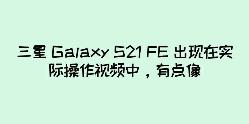 三星 Galaxy S21 FE 出现在实际操作视频中，有点像