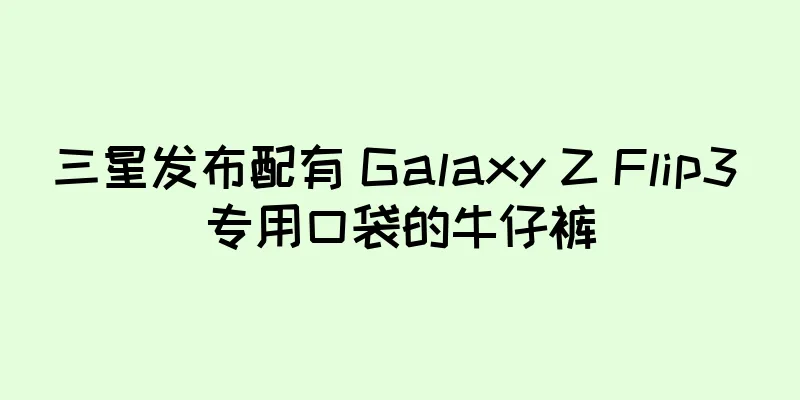 三星发布配有 Galaxy Z Flip3 专用口袋的牛仔裤
