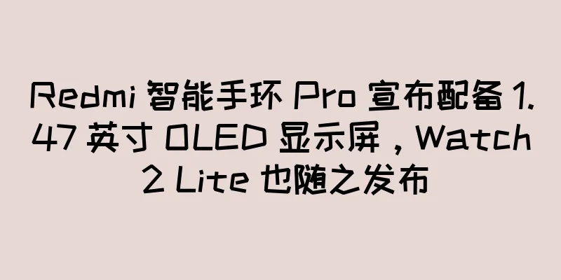 Redmi 智能手环 Pro 宣布配备 1.47 英寸 OLED 显示屏，Watch 2 Lite 也随之发布