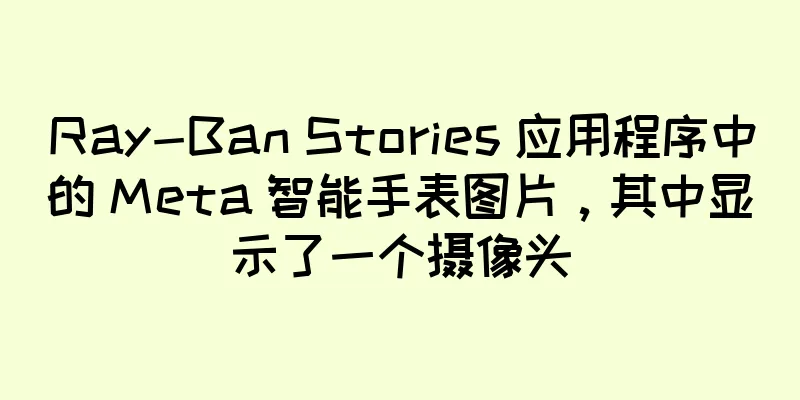 Ray-Ban Stories 应用程序中的 Meta 智能手表图片，其中显示了一个摄像头