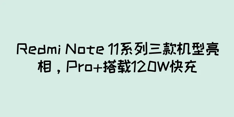 Redmi Note 11系列三款机型亮相，Pro+搭载120W快充
