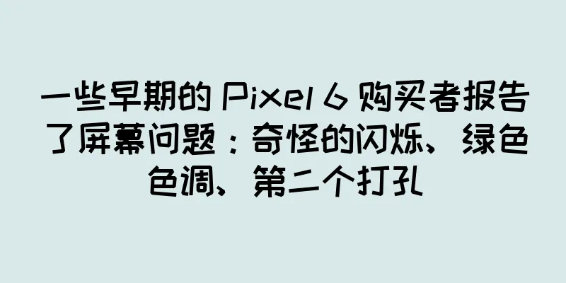 一些早期的 Pixel 6 购买者报告了屏幕问题：奇怪的闪烁、绿色色调、第二个打孔