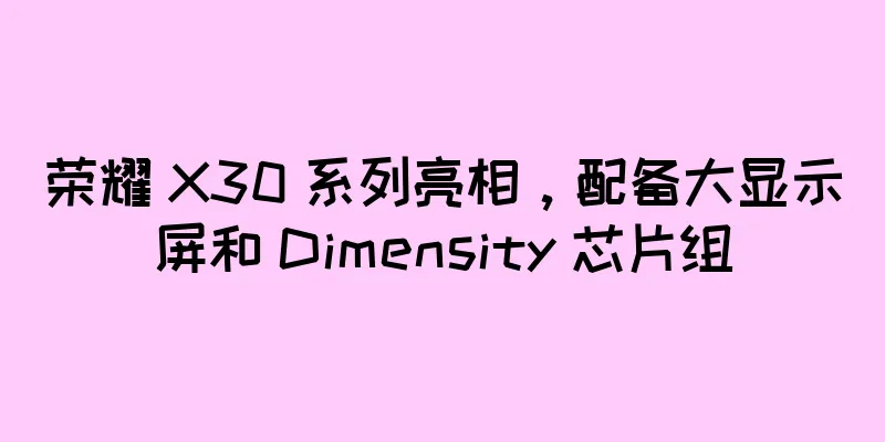 荣耀 X30 系列亮相，配备大显示屏和 Dimensity 芯片组