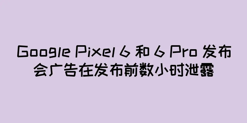Google Pixel 6 和 6 Pro 发布会广告在发布前数小时泄露