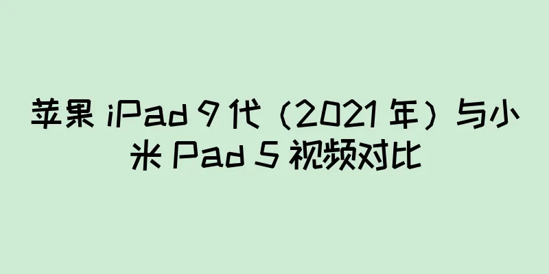 苹果 iPad 9 代（2021 年）与小米 Pad 5 视频对比