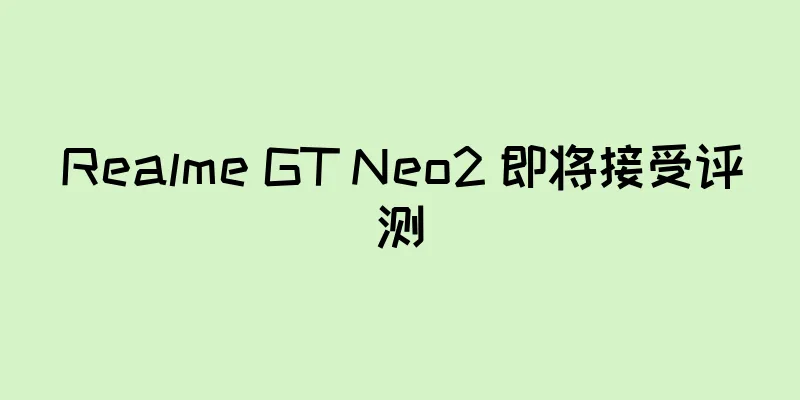 Realme GT Neo2 即将接受评测