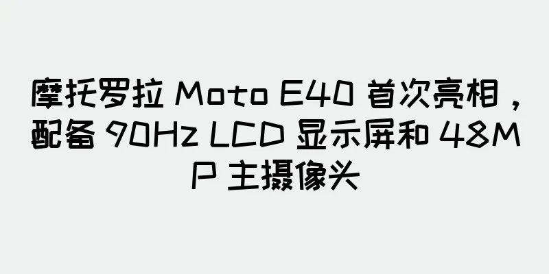 摩托罗拉 Moto E40 首次亮相，配备 90Hz LCD 显示屏和 48MP 主摄像头