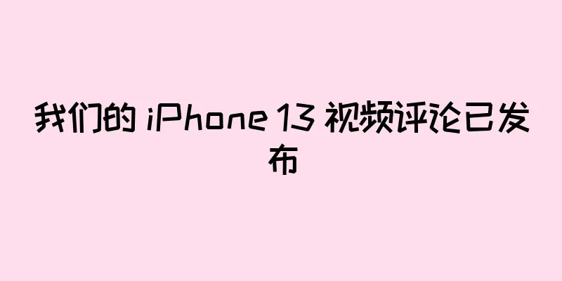 我们的 iPhone 13 视频评论已发布