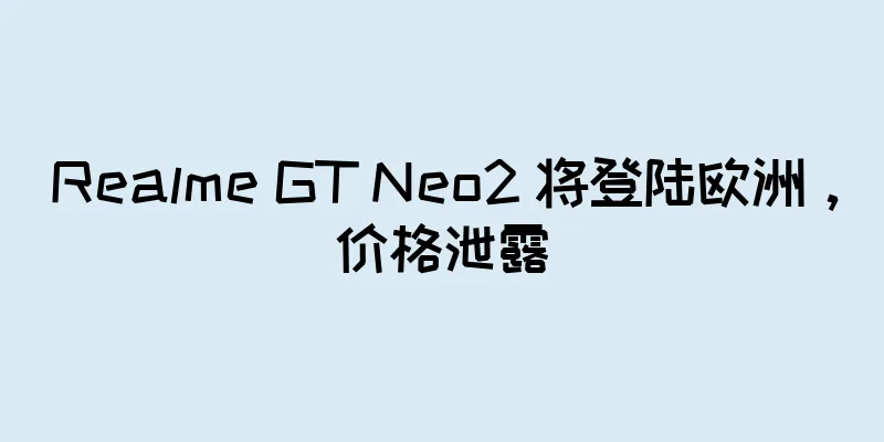 Realme GT Neo2 将登陆欧洲，价格泄露