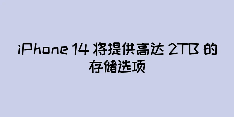 iPhone 14 将提供高达 2TB 的存储选项