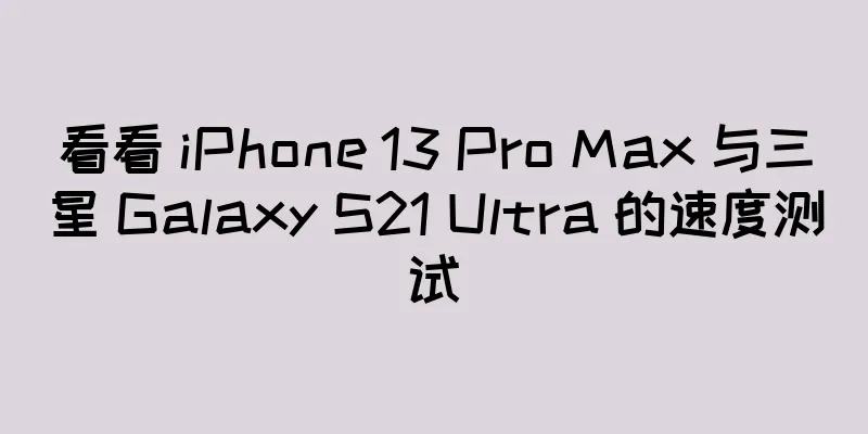看看 iPhone 13 Pro Max 与三星 Galaxy S21 Ultra 的速度测试