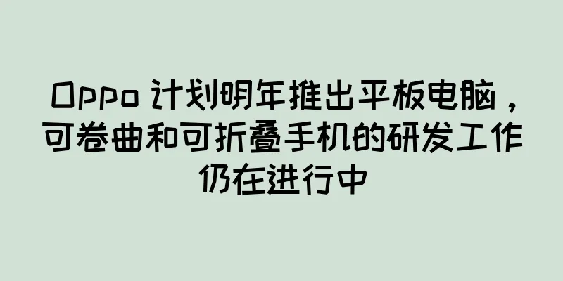 Oppo 计划明年推出平板电脑，可卷曲和可折叠手机的研发工作仍在进行中