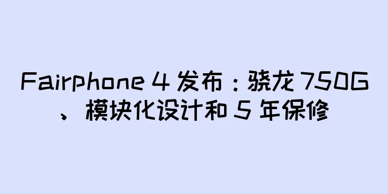 Fairphone 4 发布：骁龙 750G、模块化设计和 5 年保修