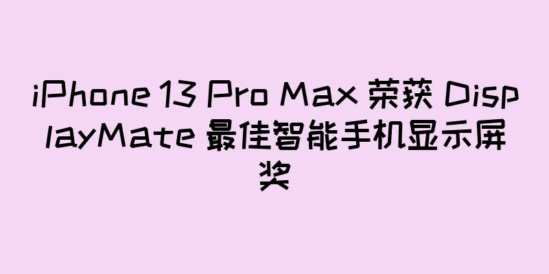 iPhone 13 Pro Max 荣获 DisplayMate 最佳智能手机显示屏奖