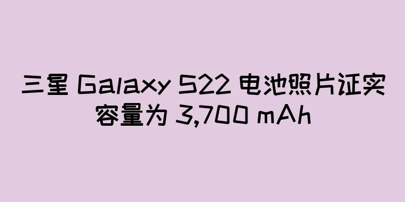 三星 Galaxy S22 电池照片证实容量为 3,700 mAh