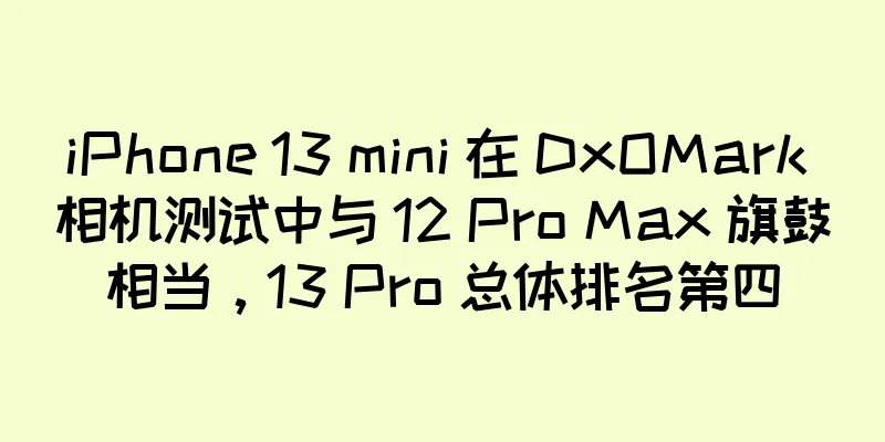 iPhone 13 mini 在 DxOMark 相机测试中与 12 Pro Max 旗鼓相当，13 Pro 总体排名第四