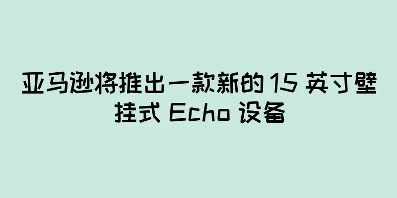 亚马逊将推出一款新的 15 英寸壁挂式 Echo 设备