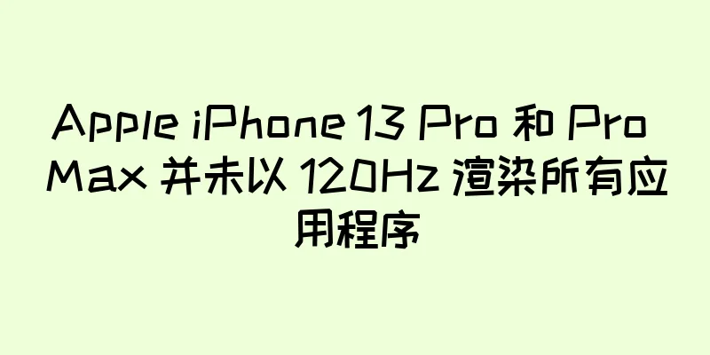 Apple iPhone 13 Pro 和 Pro Max 并未以 120Hz 渲染所有应用程序