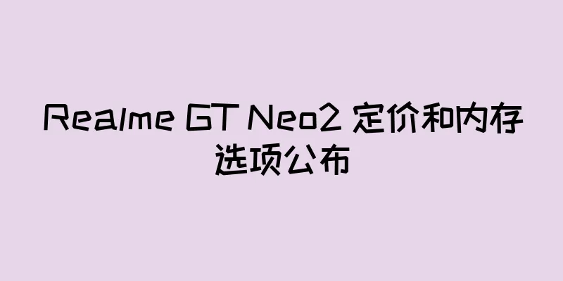 Realme GT Neo2 定价和内存选项公布