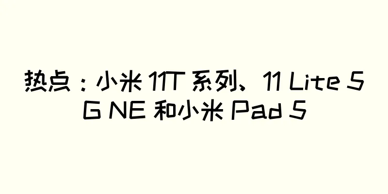 热点：小米 11T 系列、11 Lite 5G NE 和小米 Pad 5