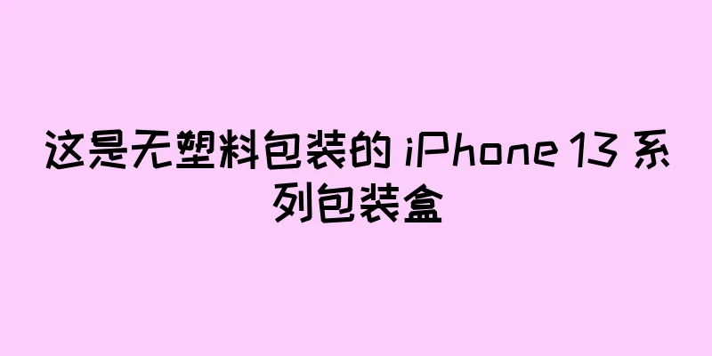 这是无塑料包装的 iPhone 13 系列包装盒