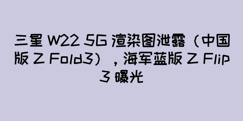 三星 W22 5G 渲染图泄露（中国版 Z Fold3），海军蓝版 Z Flip3 曝光
