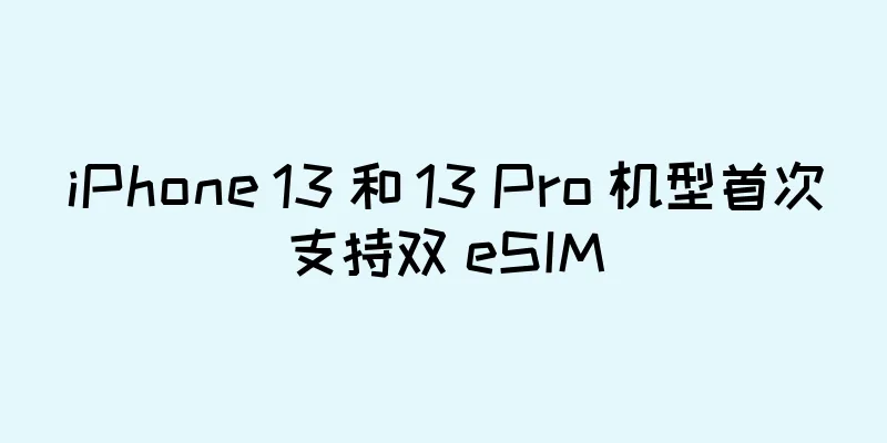 iPhone 13 和 13 Pro 机型首次支持双 eSIM