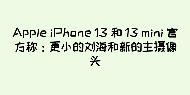 Apple iPhone 13 和 13 mini 官方称：更小的刘海和新的主摄像头