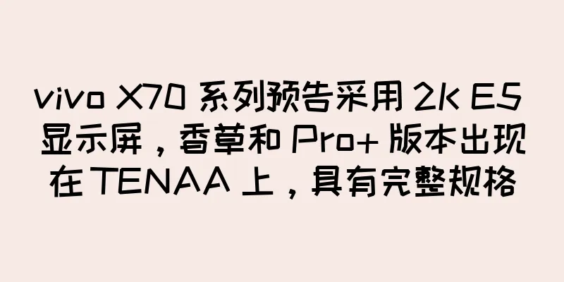 vivo X70 系列预告采用 2K E5 显示屏，香草和 Pro+ 版本出现在 TENAA 上，具有完整规格