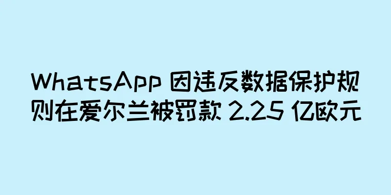 WhatsApp 因违反数据保护规则在爱尔兰被罚款 2.25 亿欧元