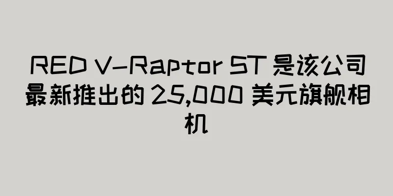 RED V-Raptor ST 是该公司最新推出的 25,000 美元旗舰相机
