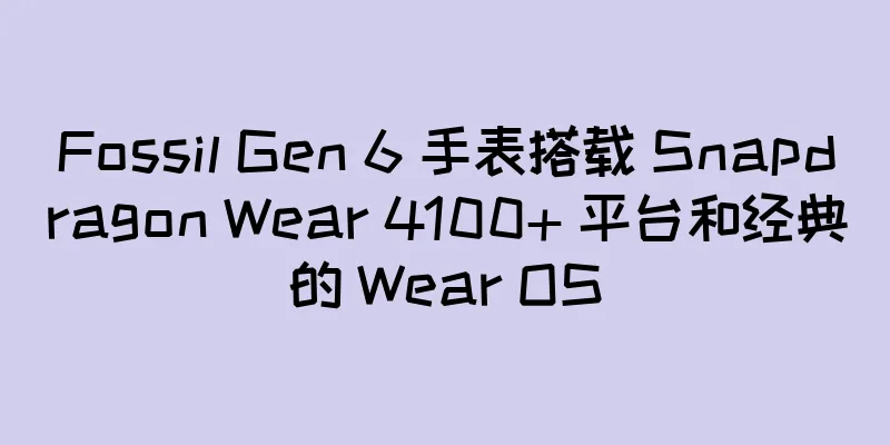 Fossil Gen 6 手表搭载 Snapdragon Wear 4100+ 平台和经典的 Wear OS