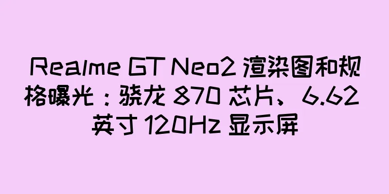 Realme GT Neo2 渲染图和规格曝光：骁龙 870 芯片、6.62 英寸 120Hz 显示屏