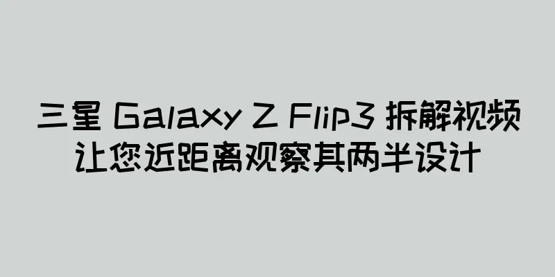 三星 Galaxy Z Flip3 拆解视频让您近距离观察其两半设计