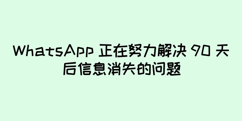WhatsApp 正在努力解决 90 天后信息消失的问题