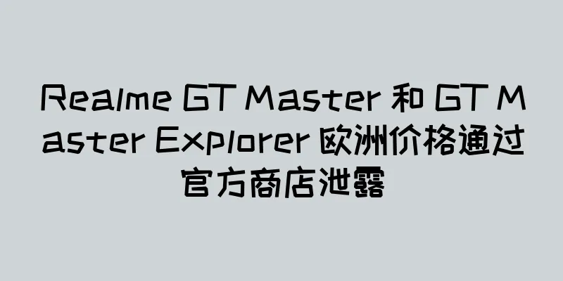 Realme GT Master 和 GT Master Explorer 欧洲价格通过官方商店泄露
