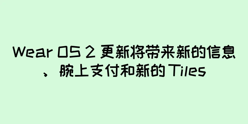 Wear OS 2 更新将带来新的信息、腕上支付和新的 Tiles