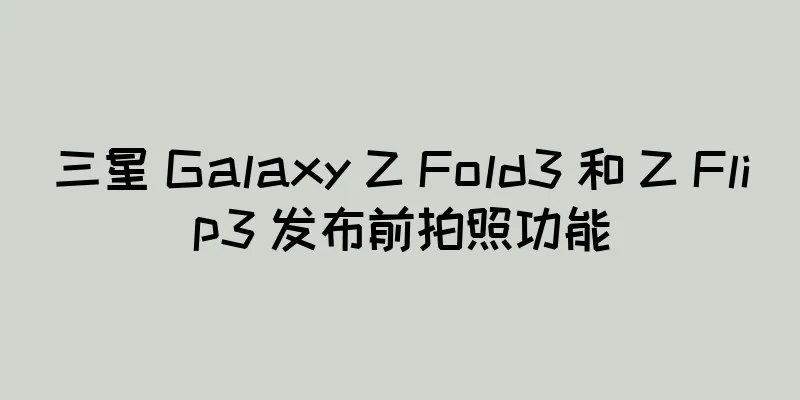 三星 Galaxy Z Fold3 和 Z Flip3 发布前拍照功能