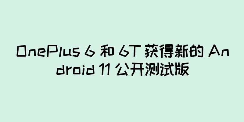 OnePlus 6 和 6T 获得新的 Android 11 公开测试版