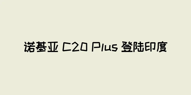 诺基亚 C20 Plus 登陆印度