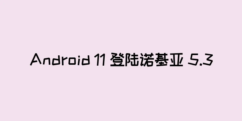 Android 11 登陆诺基亚 5.3